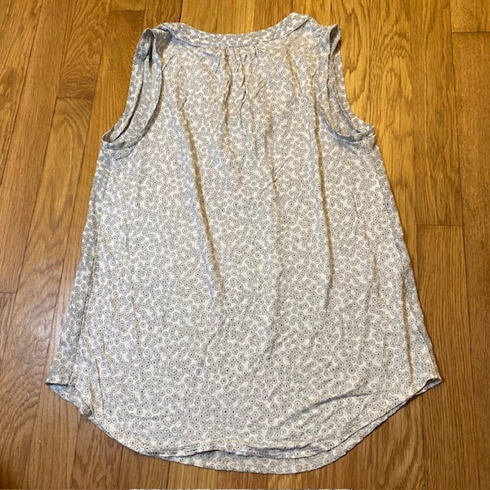 Ann Taylor LOFT XS Extra Small Sleeveless Tie V-Neck Rayon Polyester Top Shirt - Picture 7 of 8